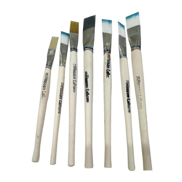 Wooden handle Flat brush pack of 7 The Stationers